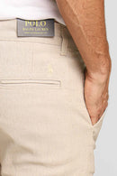 Calça Ralph Lauren Linho Straight Fit - Bege