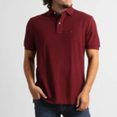 Camisa Gola Polo Tommy Hilfiger Masculina Coupe Sur Ivy - Marsala