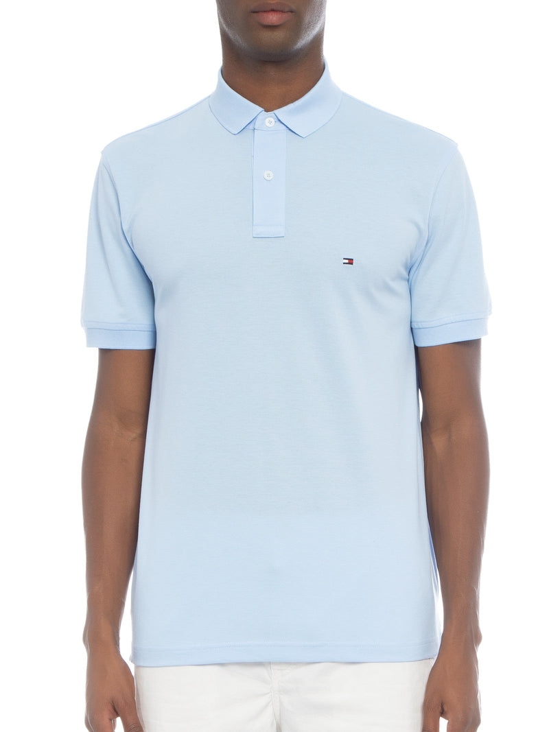 Camisa Gola Polo Tommy Hilfiger Masculina Coupe Sur Ivy - Azul Bebê