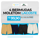 KIT 4 Bermudas Moletom Lacoste PREMIUM