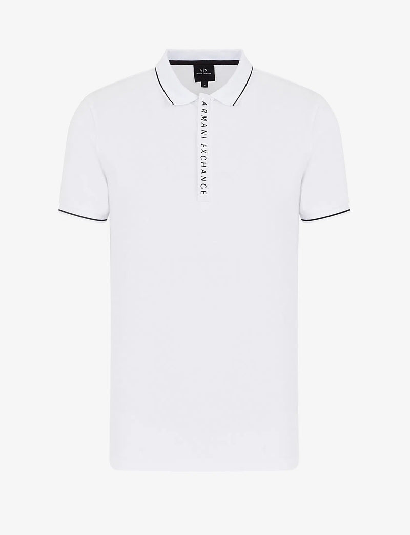 Camisa Polo Armani Exchange Slim Fit - Branca