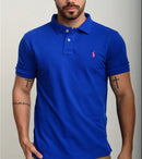 Camisa Gola Polo Ralph Lauren Masculina Custom Fit - Azul Royal