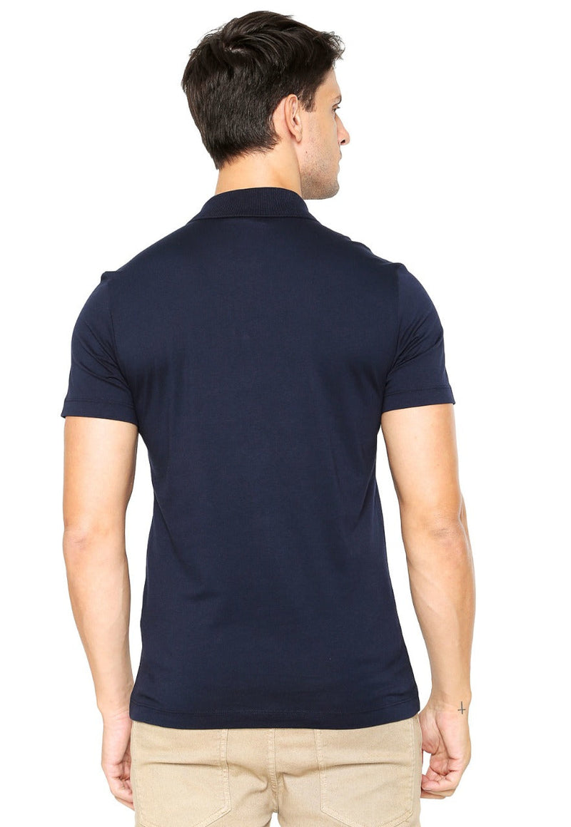 Camisa Gola Polo Lacoste Regular Fit Azul Marinho