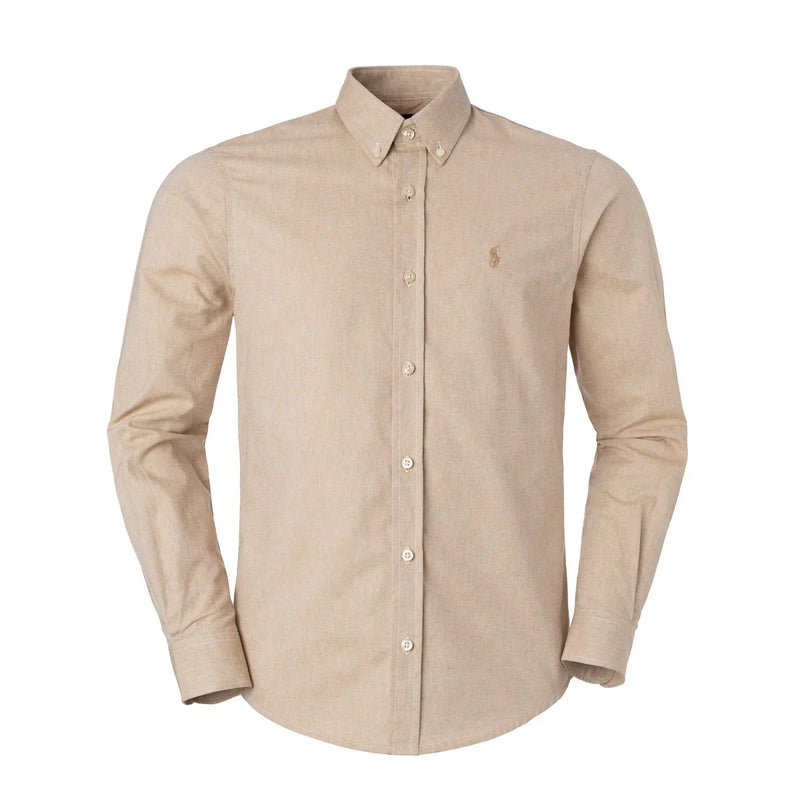 Camisa Ralph Lauren Social Regular Fit Bege