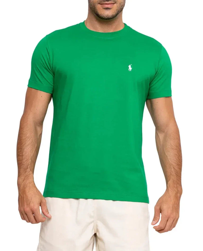 Camiseta Ralph Lauren Masculina Custom Fit - Verde Maçã