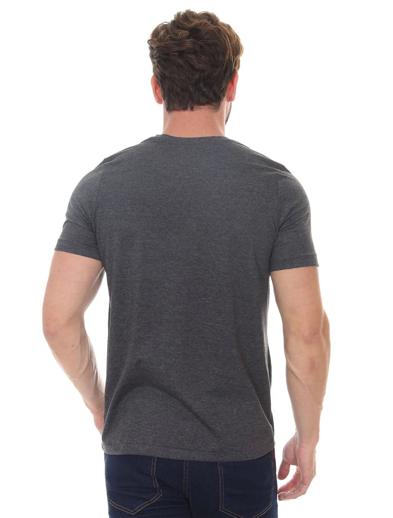 Camiseta Ralph Lauren Masculina Custom Fit - Cinza Graffite
