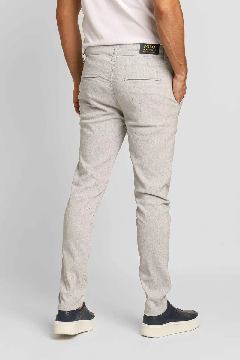 Calça Ralph Lauren Linho Straight Fit - Cinza